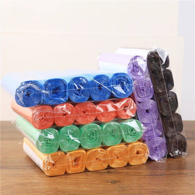 Garbage Bags Household Disposable Black Plastic Bags Kitchen Dormitory Colorful Medium Garbage Bags Thickeneded - Image 1