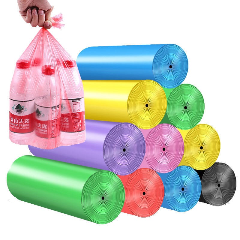 Garbage Bags Household Disposable Black Plastic Bags Kitchen Dormitory Colorful Medium Garbage Bags Thickeneded - Image 4