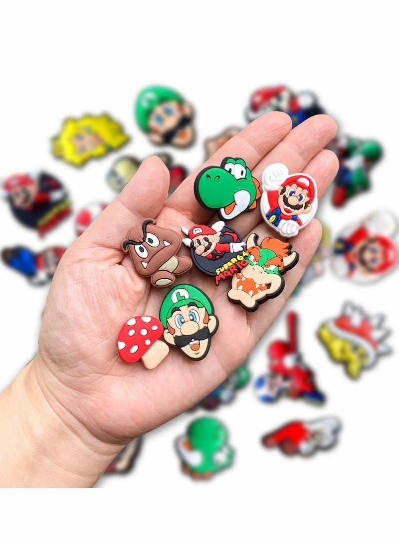 SYOSI Shoe Decoration Charms 25 Pcs Croc Pins Sandals Buckle Party Birthday Gift Bracelet Wristband Decorations for Adult Men Women Kids - Image 2