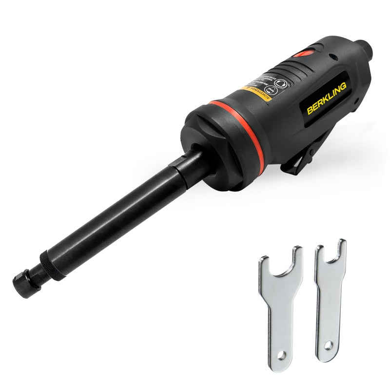 Berkling Tools BT 63217 7 Extra Long Extension 14 Straight Air Die Grinder Professional Grade Heavy Duty Variable High Speed Straight 7 Extension