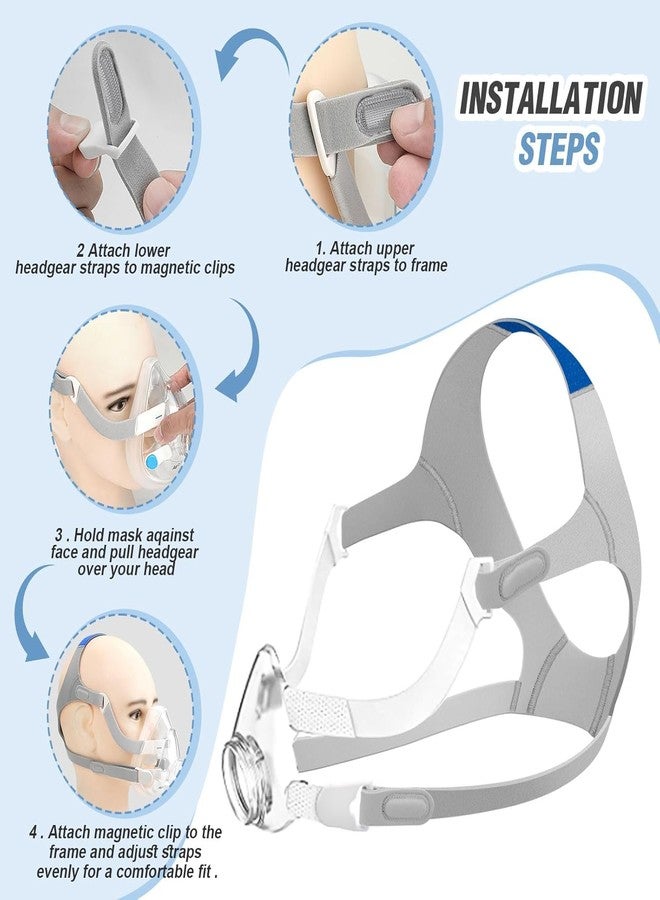 Yoncozy Replacement Frame Set for AirFit F20 Large- Includes Cushion, Frame, Headgear with Clips - Reliable Seal, Comfortable Fit, and Great-Value CPAP Supplies (No Elbow, L) - Image 4
