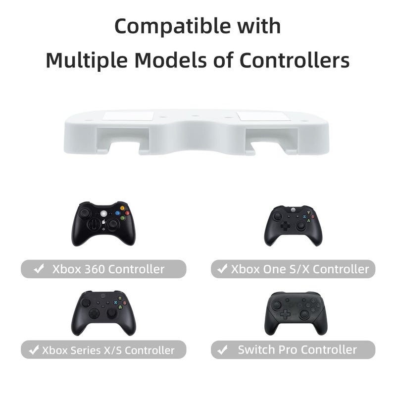 Mcbazel Under Desk Mount for Xbox Series X&S/One X&S/One/ 360, Switch 2/Pro Controller, Table Stand Holder Compatible with Xbox and Switch 2 Controller - White - Image 3