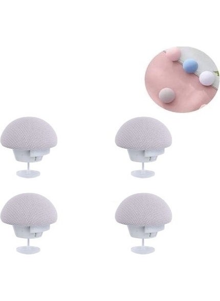 Bizimevde 4-Pack Mushroom-Shaped Quilt Fixing Pin Button Clip Sheet Duvet Cover Fixing Gray  - Image 3