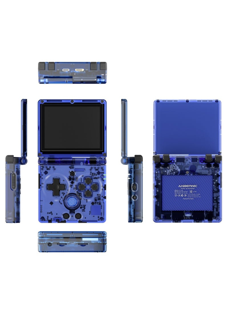 ANBERNIC  - RG35XXSP Handheld Flip Retro Portable Game Console 3.5-inch Hall Magnetic Switch 3300maH Battery WIFI Bluetooth (Blue 64G, 5500+ Games) - Image 1