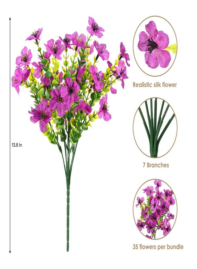 PABREY Artificial Flowers for Outdoors, 12 Bundles UV Resistant Outdoor Fake Flowers Realistic Faux Flowers for Spring Summer Porch Patio Balcony Yard Garden Home Decor (Mixed Colors) - Image 3