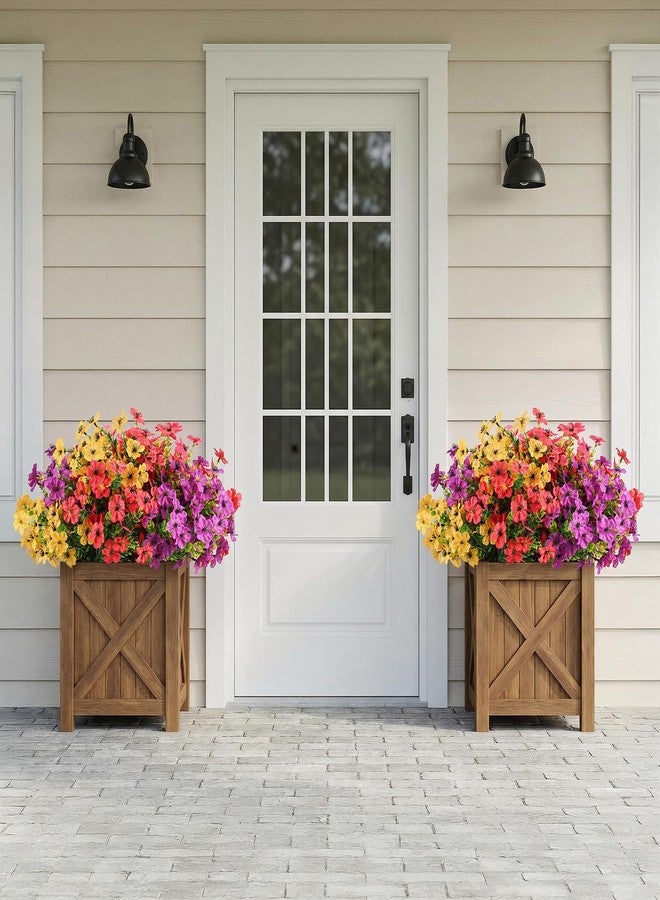 PABREY Artificial Flowers for Outdoors, 12 Bundles UV Resistant Outdoor Fake Flowers Realistic Faux Flowers for Spring Summer Porch Patio Balcony Yard Garden Home Decor (Mixed Colors) - Image 5