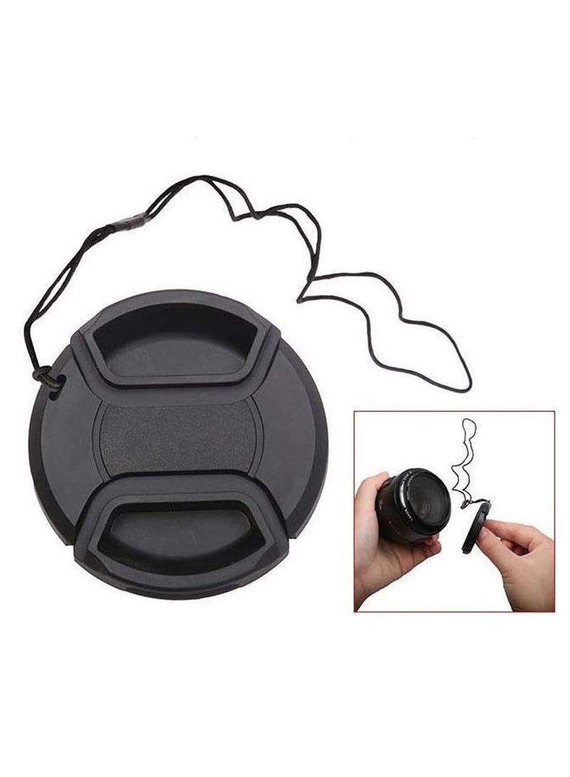 Coopic 2 x 77mm Lens Cap Front Cover Protector Snap On Center Pinch for Camera Canon Nikon Sony DSLR - Image 2
