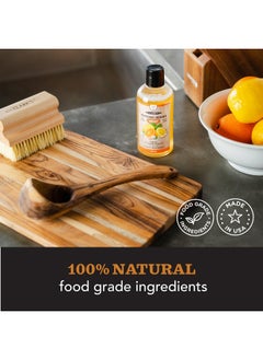 Clark's CLARK'S Cutting Board Organic Soap - Cleaner for Butcher Block, Countertop and Utensils - Enriched with Natural Orange & Lemon Extracts - Cleans and Restores Wood - Use Before Food Safe Mineral Oil  - Image 3