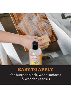 Clark's CLARK'S Cutting Board Organic Soap - Cleaner for Butcher Block, Countertop and Utensils - Enriched with Natural Orange & Lemon Extracts - Cleans and Restores Wood - Use Before Food Safe Mineral Oil  - Image 4