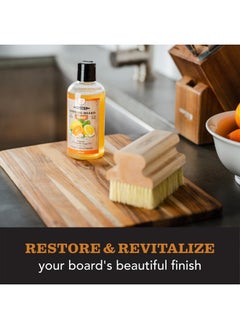 Clark's CLARK'S Cutting Board Organic Soap - Cleaner for Butcher Block, Countertop and Utensils - Enriched with Natural Orange & Lemon Extracts - Cleans and Restores Wood - Use Before Food Safe Mineral Oil  - Image 5