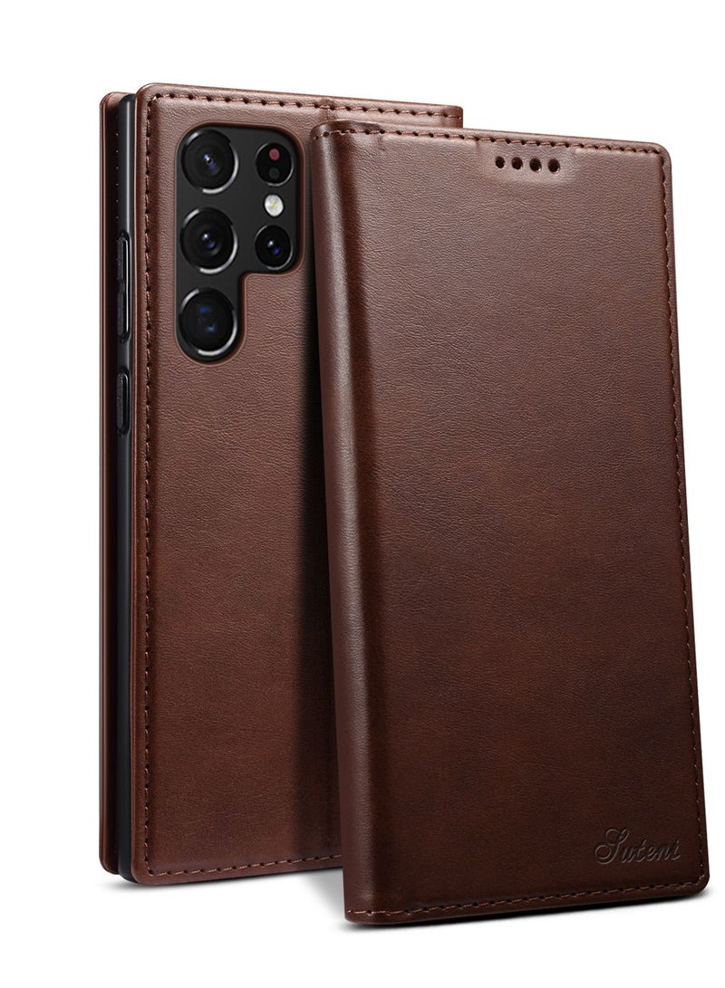 Suteni Flip Cover Leather Protective Case for Samsung Mobile Phone - Image 1