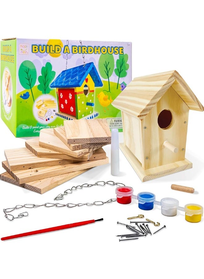 Hapinest Build and Paint a Wooden Birdhouse Kit for Kids - Woodworking Crafts for Children Ages 5 6 7 8 9 10 11 12 Years and Up - Image 4