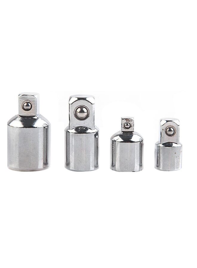 4pcs Impact Adapter/Reducer Set Hexagonal Sleeve(1/4, 3/8, 1/2 in.) (Color : Silver) - Image 1