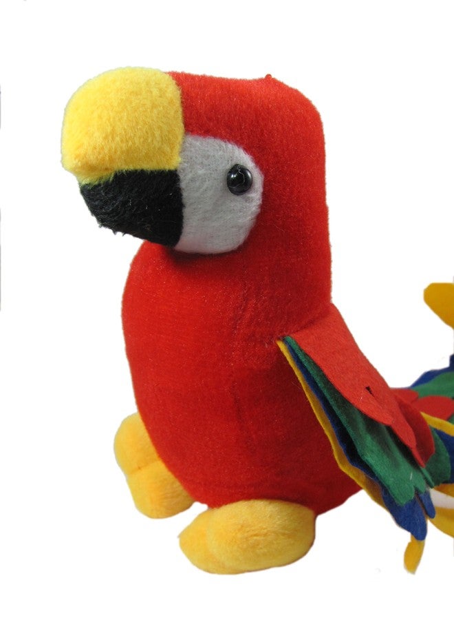 Tickles Stuffed Soft Plush Toy Kids Birthday Macau Parrot (Size: 20 cm Color: Red) - Image 4