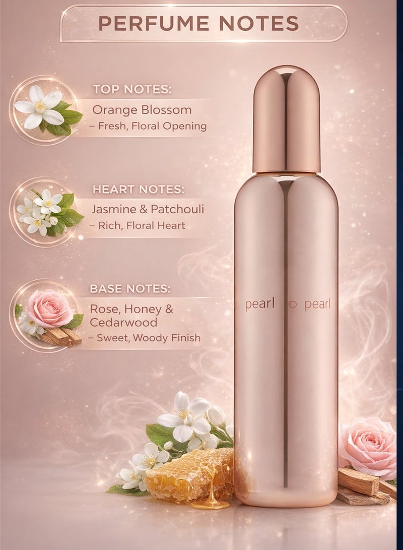 COLOUR ME Rose Perfume for Women Colour Me Pearl 100ml | Romantic Rose Perfume for Women with Jasmine, Patchouli & Cedarwood | Luxury Eau De Perfume for Her - Image 2
