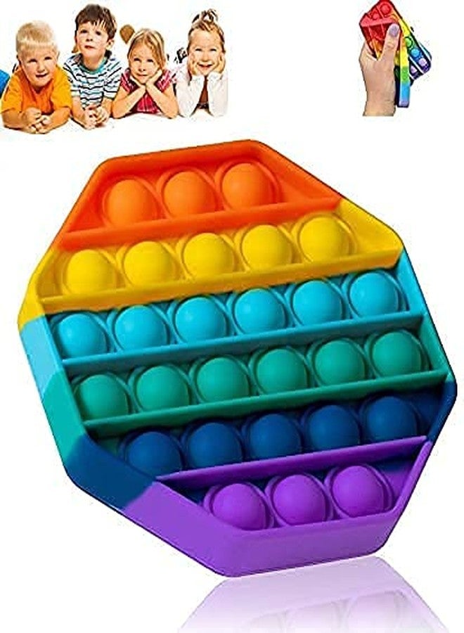 OANGO Pop It Fidget Toys, Push pop Bubble Sensory Toys, Silicon Satisfying Relaxing Toys, Simple dimple Fidget Toys for Kids Girls Boys Adults (POP Fidget Octagon) - Image 2