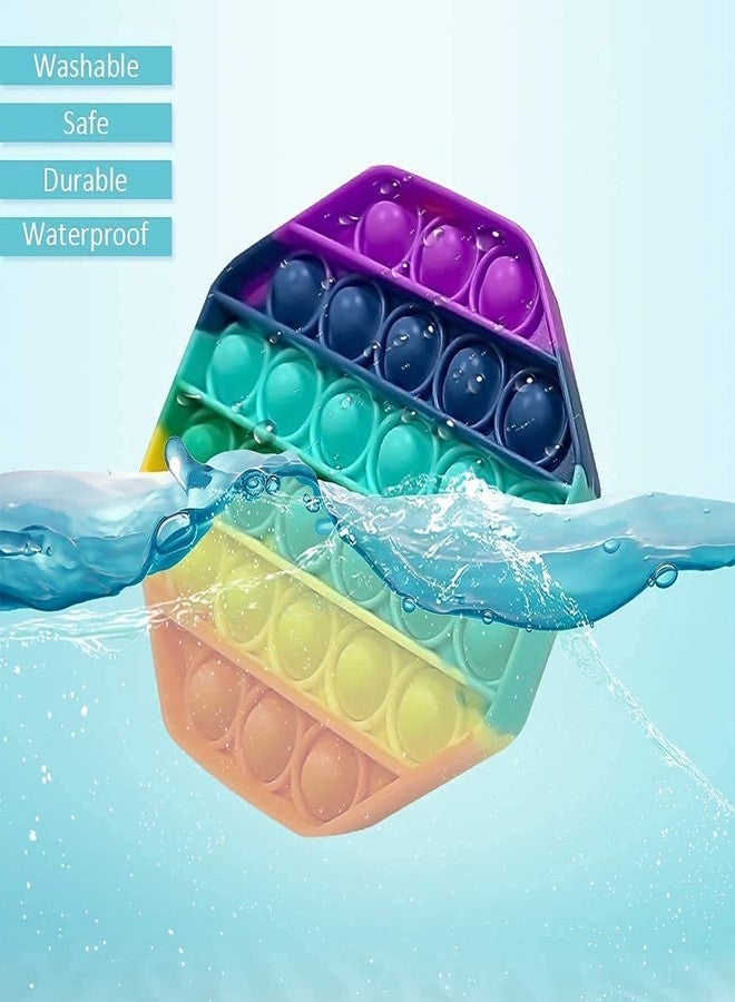 OANGO Pop It Fidget Toys, Push pop Bubble Sensory Toys, Silicon Satisfying Relaxing Toys, Simple dimple Fidget Toys for Kids Girls Boys Adults (POP Fidget Octagon) - Image 4