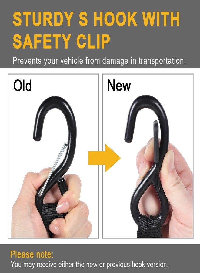 Ayaport Cam Buckle Tie Down Straps 8ft 1250lbs Break Strength 4 pcs Securing Straps with S Hooks for Motorcycle, Car, Truck, Dirt Bike - Image 5