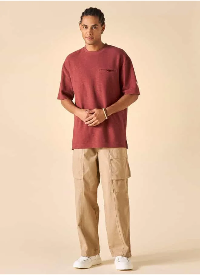 Lee Cooper Lee Cooper Checked Cargo Pants with Drawstring Closure