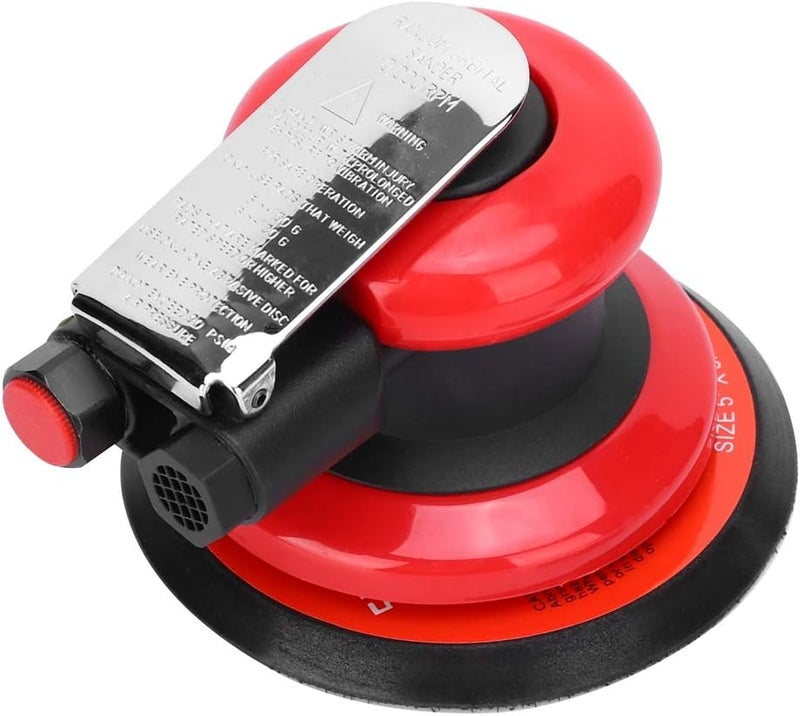 5in Pneumatic Polisher, Air Angle Orbital Polishing Machine, High - Speed 10000 RPM with 5% Eccentricity for Metal Wood Finishing, Includes Wrench and Japanese - Style - Image 4