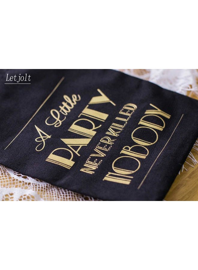 Letjolt Hangover Kit Bags Gifts Bag Party Supplies Favor Bag Bachelor Party Wedding Gifts for 21st Birthday Pirate Themed Party Bridal Shower 5x7 Inches, Black Set 10 - Image 4