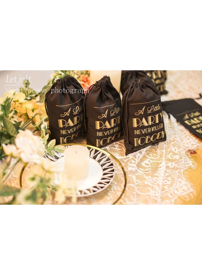 Letjolt Hangover Kit Bags Gifts Bag Party Supplies Favor Bag Bachelor Party Wedding Gifts for 21st Birthday Pirate Themed Party Bridal Shower 5x7 Inches, Black Set 10 - Image 5