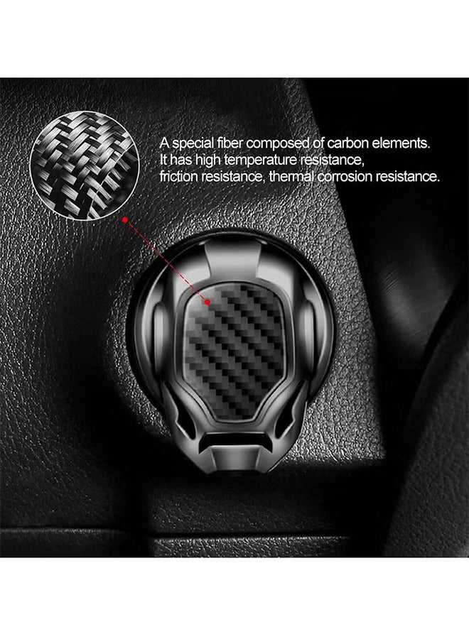 Car Push Start on Cover, Engine Stop Protective Cover Decoration, Interior Modification Accessories to (Black) - Image 2