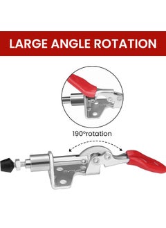 Serplex Serplex 4Pcs Toggle Clamps PushPull Toggle Clamps Galvanized Iron Straight Line Toggle Clamps with 100lbs Holding Capacity Quick Release Push Pull Clamp for Woodworking Jigs and Fixtures  - Image 4