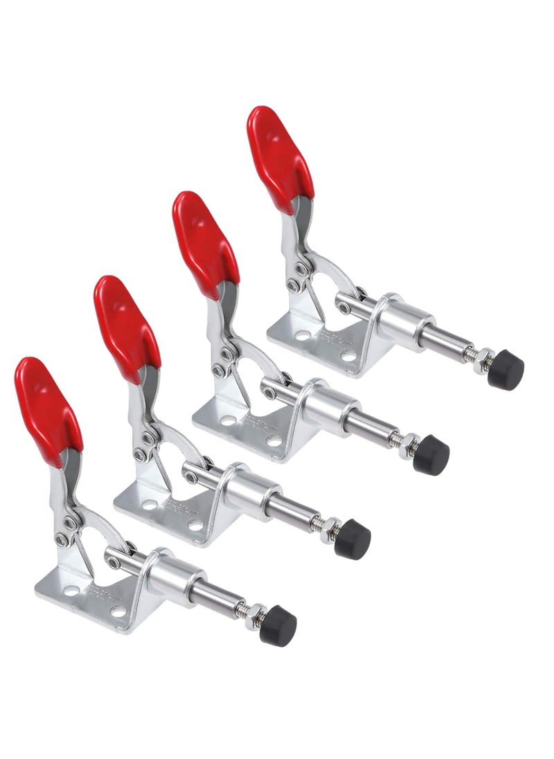 Serplex - Serplex 4Pcs Toggle Clamps PushPull Toggle Clamps Galvanized Iron Straight Line Toggle Clamps with 100lbs Holding Capacity Quick Release Push Pull Clamp for Woodworking Jigs and Fixtures - Image 1