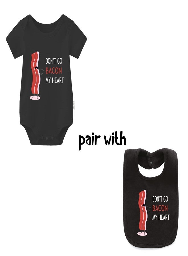 YSCULBUTOL Baby Bodysuit - Perfect Together Twins Set, Best Friend Design, Cute Bacon Eggs Print (Black, 6-9 Months) - Image 2