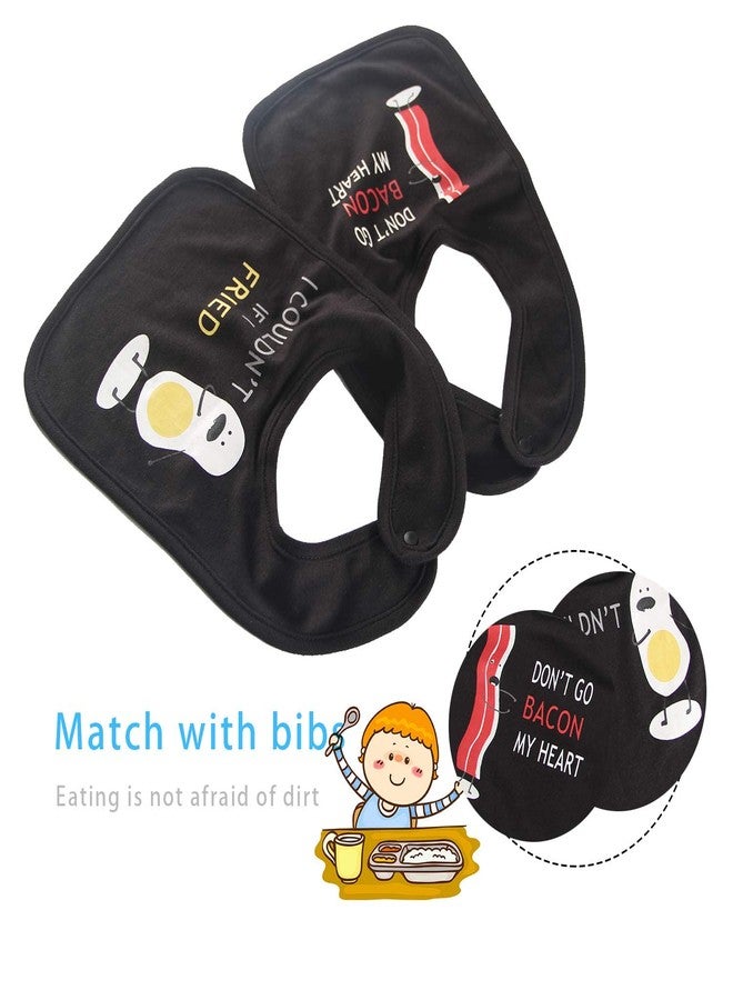 YSCULBUTOL Baby Bodysuit - Perfect Together Twins Set, Best Friend Design, Cute Bacon Eggs Print (Black, 6-9 Months) - Image 5