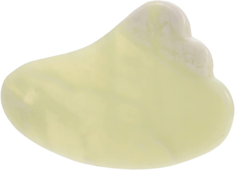 White Flower Jade Gua Sha Scraper Board Facial Massage Tool for Skin Care Anti-Aging and Relaxation for Personal Spa and Professional Treatments - Image 1
