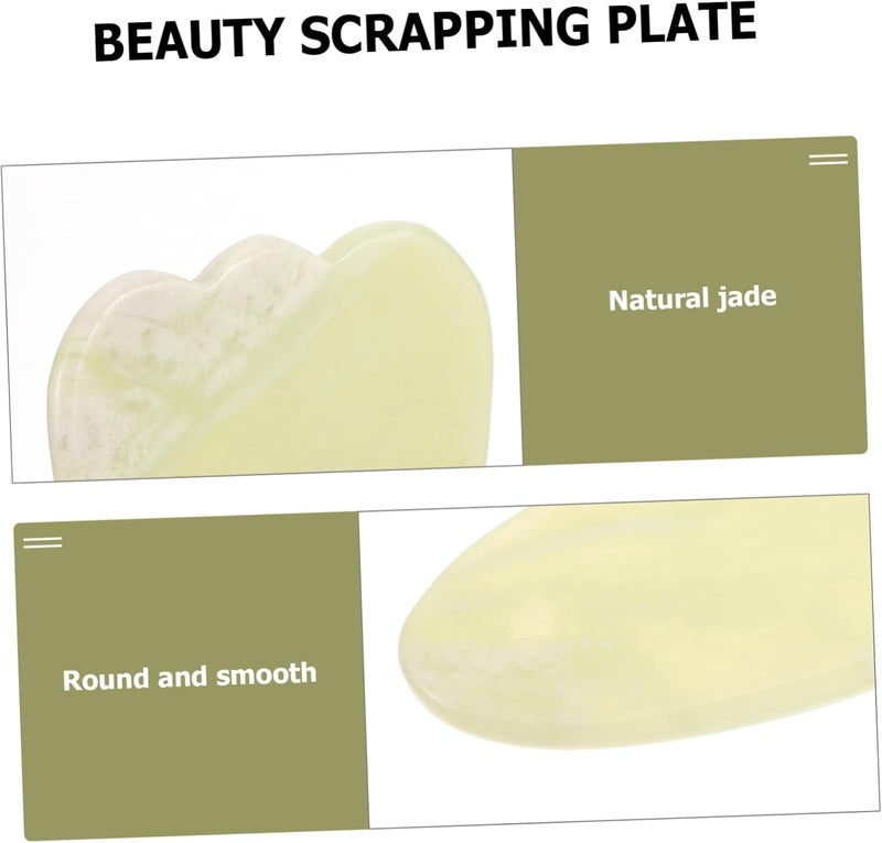 White Flower Jade Gua Sha Scraper Board Facial Massage Tool for Skin Care Anti-Aging and Relaxation for Personal Spa and Professional Treatments - Image 3