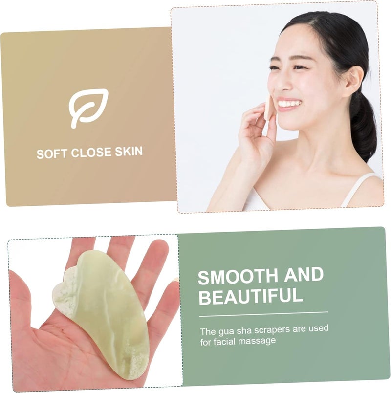 White Flower Jade Gua Sha Scraper Board Facial Massage Tool for Skin Care Anti-Aging and Relaxation for Personal Spa and Professional Treatments - Image 2