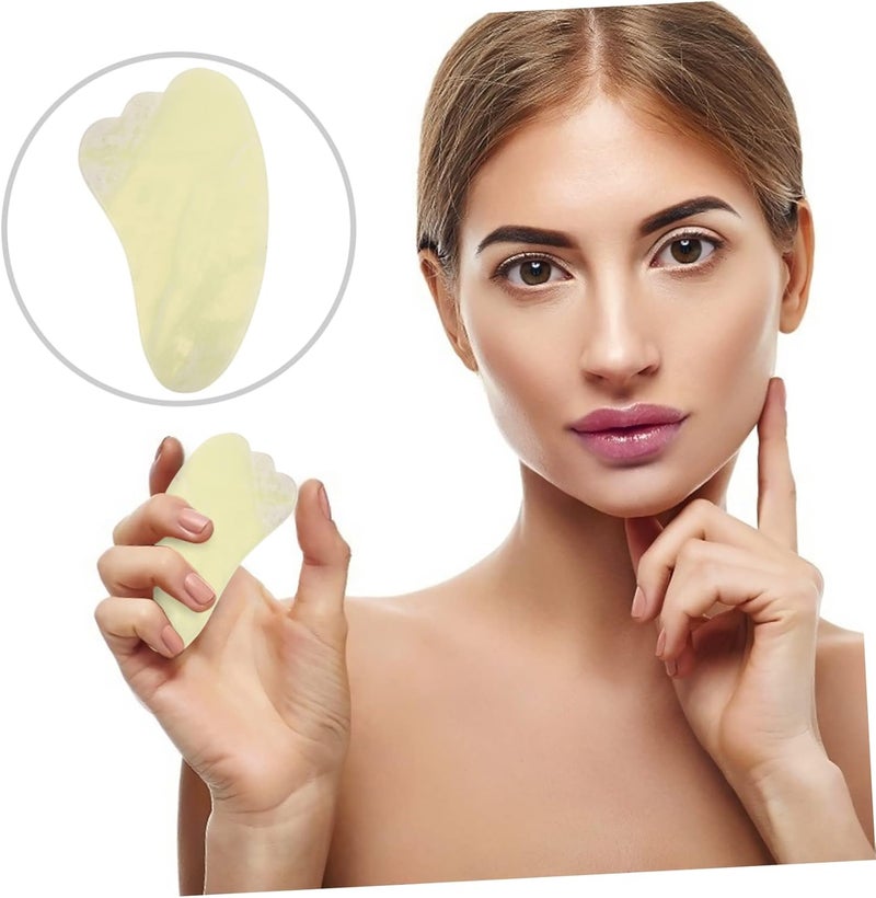 White Flower Jade Gua Sha Scraper Board Facial Massage Tool for Skin Care Anti-Aging and Relaxation for Personal Spa and Professional Treatments - Image 5