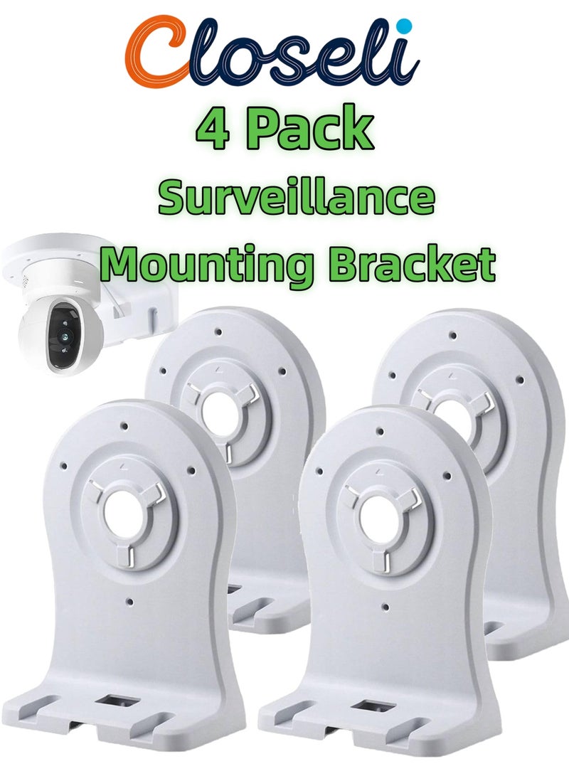 Closeli 4Pack Home Camera Mount Holder, Security Camera Installation Bracket, Compatible with EZVIZ C6 Series C4 Series IP Cameras, Wall Mount Ceiling Mount Corner Mount Stand, ABS Camera Bracket, Easy to Install with Cable Management - Image 1