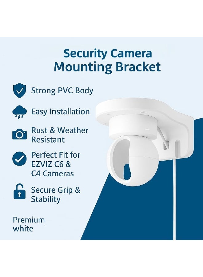 Closeli 4Pack Home Camera Mount Holder, Security Camera Installation Bracket, Compatible with EZVIZ C6 Series C4 Series IP Cameras, Wall Mount Ceiling Mount Corner Mount Stand, ABS Camera Bracket, Easy to Install with Cable Management - Image 2