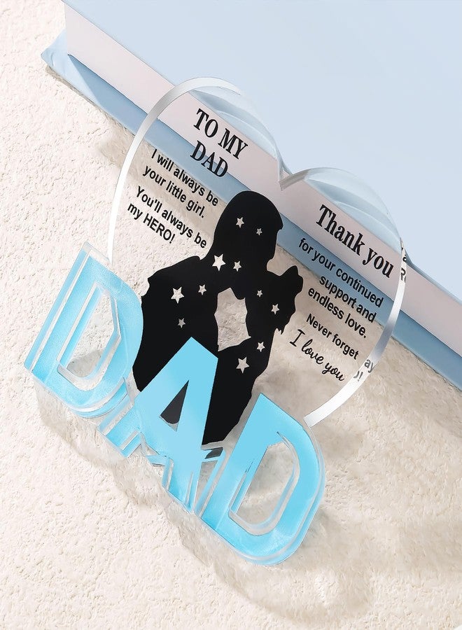 ilifemate , from Daughter - Acrylic Heart Plaque Gifts for Dad 3.9 × 3.7 × 0.4inch, Dad Gifts for Fathers Day, Personalized , Dad Gifts for Birthday - Image 3