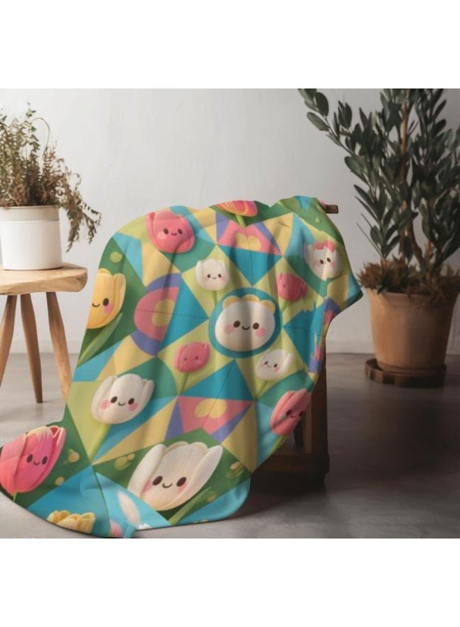 عام بطانية رقيقة من الفانيلا الكرتونية للأطفال والرضع (دافئة ومريحة، ومناسبة للنوم والألعاب) 70 سم * 100 سم - Image 5