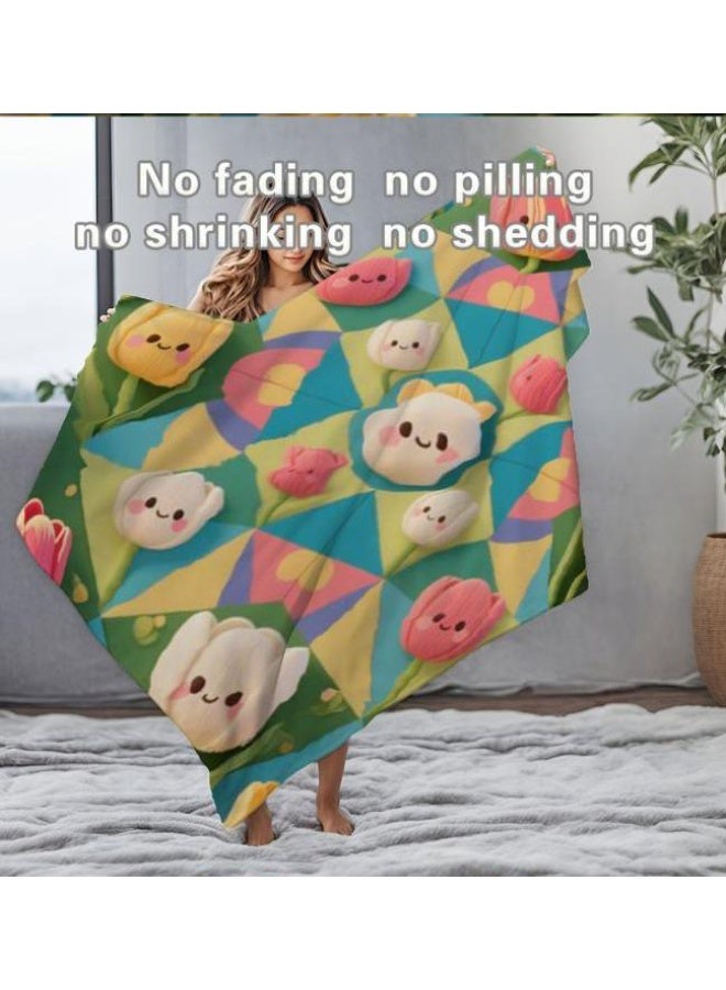 عام بطانية رقيقة من الفانيلا الكرتونية للأطفال والرضع (دافئة ومريحة، ومناسبة للنوم والألعاب) 70 سم * 100 سم - Image 1