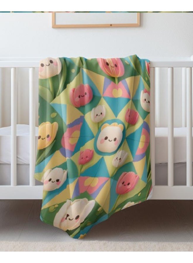 عام بطانية رقيقة من الفانيلا الكرتونية للأطفال والرضع (دافئة ومريحة، ومناسبة للنوم والألعاب) 70 سم * 100 سم - Image 2