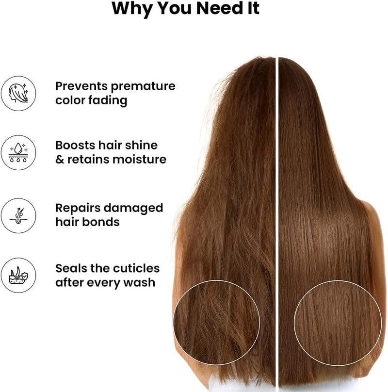 THRIVECO Color Protection Shampoo | For Dye & Color Treated Hair | Bond Building Tech HYAPLEX™ & Hyaluronic Acid | Promotes Shine & Color Vibrancy | For Men & Women (250 ml) - Image 4
