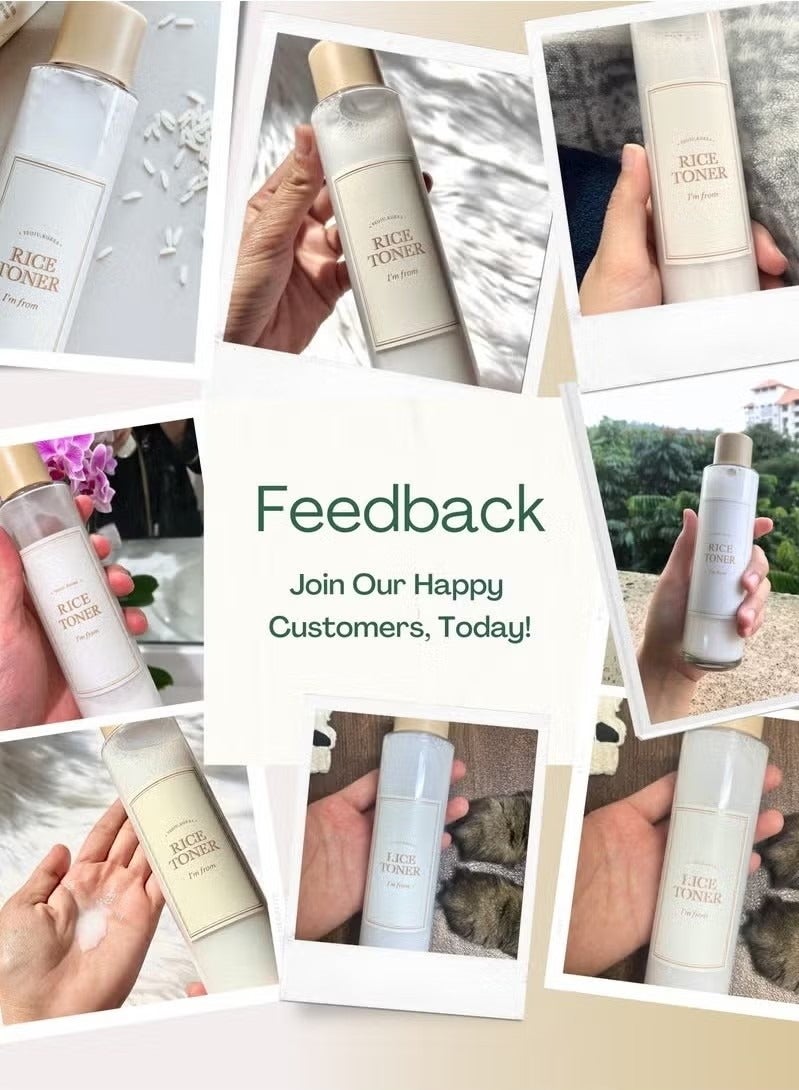 I'M FROM Rice Toner, Milky Toner for Glowing Skin, 77.78% Korean Rice, Glow Essence with Niacinamide, Hydrating for Sensitive, Dry, Dull, Combination Skin, Vegan, Fragrance Free, Glass Skin 150ml - Image 4