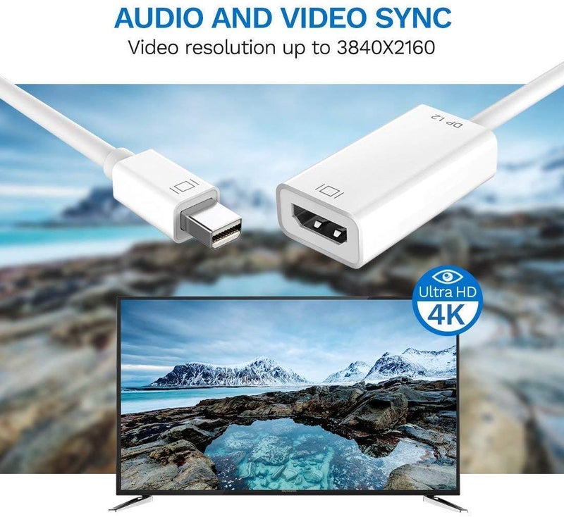 Plan4Buy Mini Displayport To HDMI Adapter (Thunderbolt Compatible) - Gold-Plated Cord for MacBook Pro, Air, Mac Mini, Microsoft Surface Pro 3/4 - Image 3