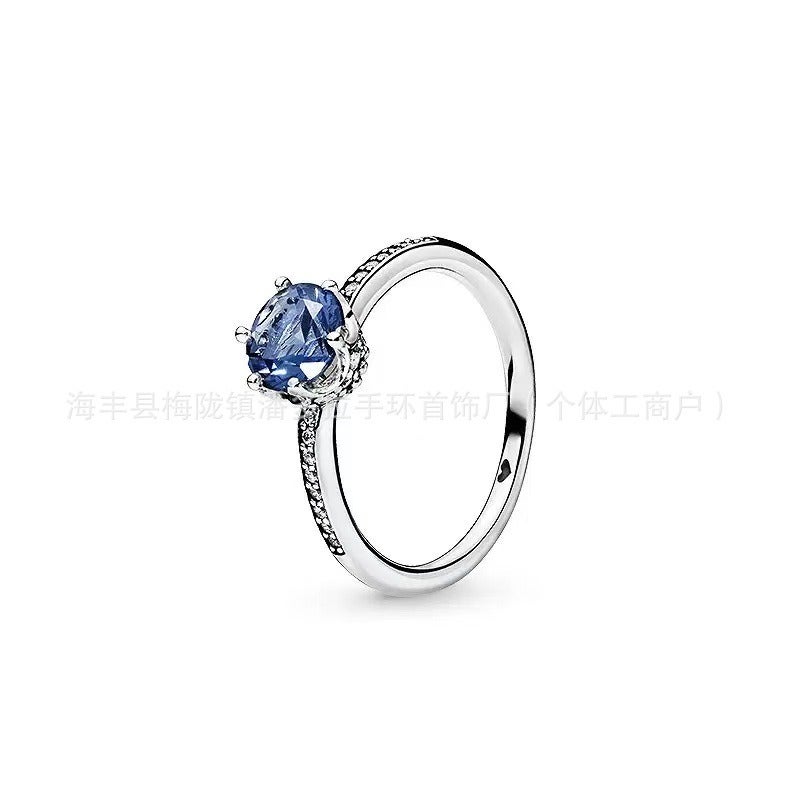 Panjia S925 Silver Elegant Luxury Diamond-Inlaid Ring - Unique Creative Design, Perfect Gift