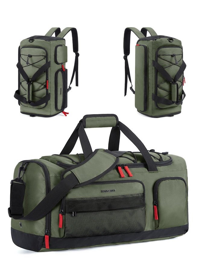 BAGSMART BAGSMART Gym Bag for Men&Women, 35L Sports Travel Duffel Bag with Shoe Laptop Compartment，Anti-Theft Carry On Weekender Bag for Airplane,Outdoor Overnight Backpack for Travel,Green  - Image 1
