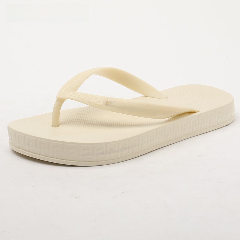Minimalist Chic Thong Sandals Thick Sole Summer Cloud Cream