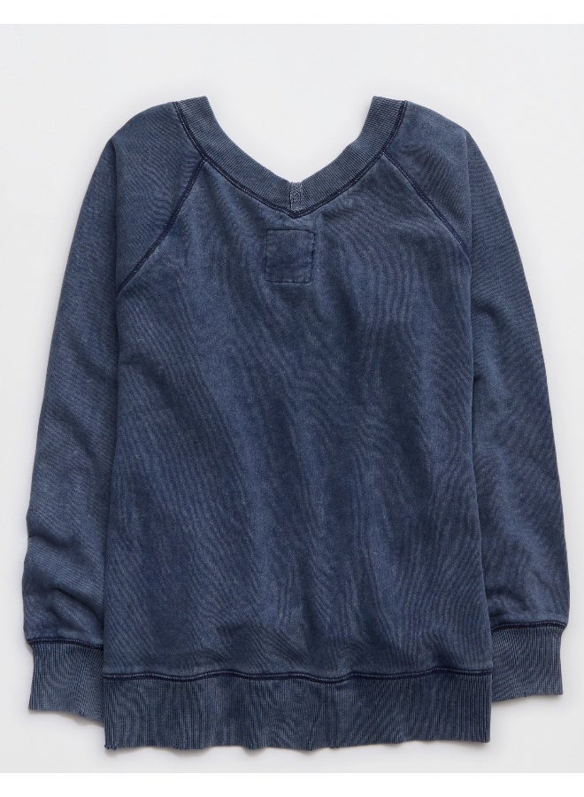 Aerie Downtime V-Neck Sweatshirt - Image 2