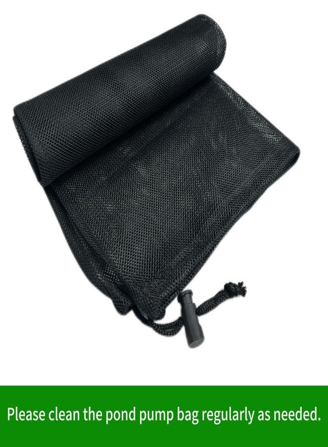 IWBOTQ DLGQJD Pond Pump Cover, 2Pcs Pond Pump Filter Bag, Black Media Bag Large Pump Mesh Bag for Outdoor Water Ponds Filters, Water Filter Pump, Outdoor Ponds, Garden, Swimming Pool (11.8" x 15.7") - Image 5