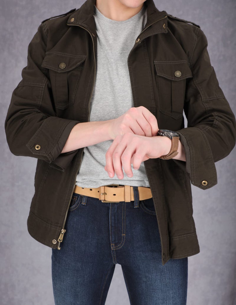 Timberland Men's 40mm Pull Up Leather Belt, Wheat, 38 - Image 3